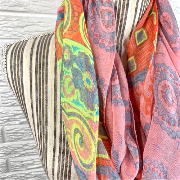 5/$25 Etc Accessories Patterned Eternity Scarf - Picture 3 of 7